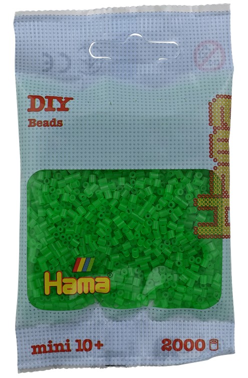 Hama - Mini-Perlen 2000 Stück neon-grün