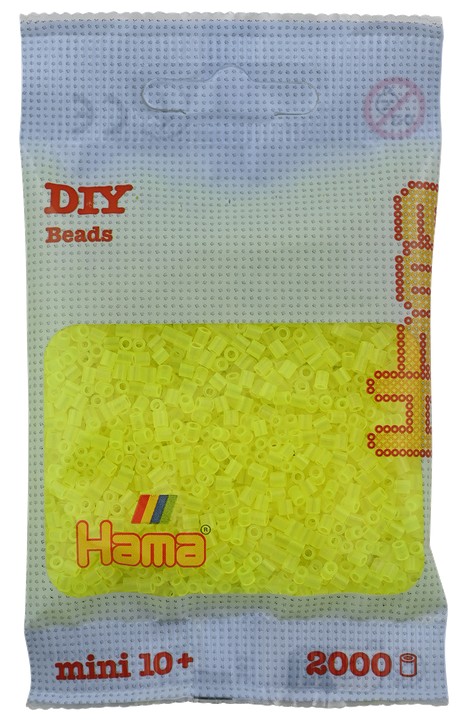 Hama - Mini-Perlen 2000 Stück neon-gelb