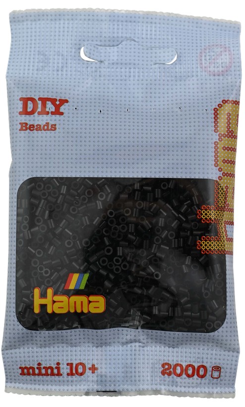 Hama - Mini-Perlen 2000 Stück schwarz