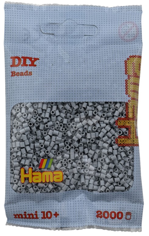 Hama 501-70 - DIY Bügelperlen Mini 10+ ca. 2000 Stück Hellgrau