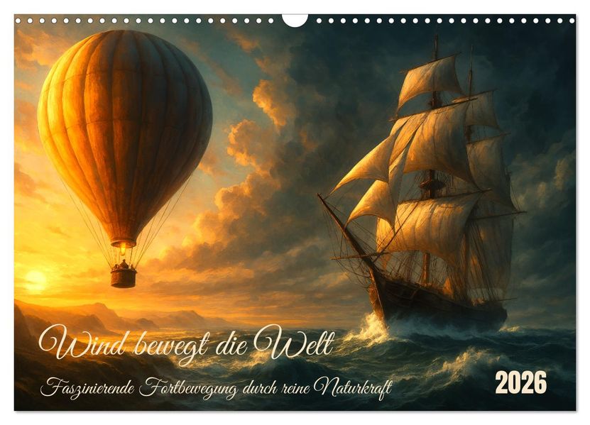 Wind bewegt die Welt (Wandkalender 2026 DIN A3 quer) CALVENDO Monatskalender