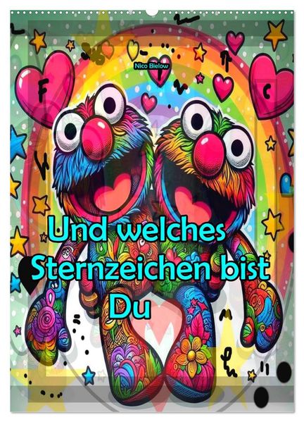 Und welches Sternzeichen bist du (Wandkalender 2026 DIN A2 hoch) CALVENDO Monatskalender