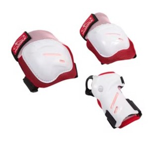 HUDORA 83051 - Biomechanisches Protektoren/Schoner Set Comfort rosa/weiß S