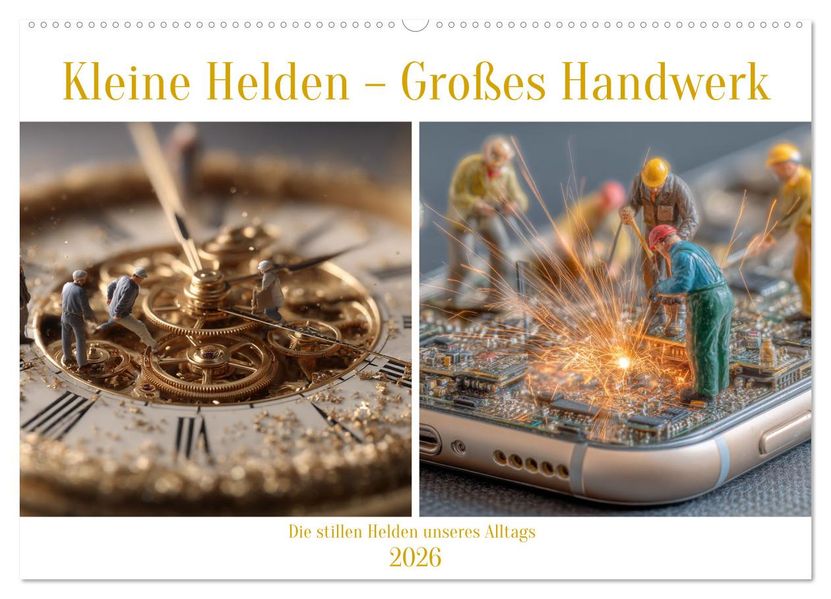 Kleine Helden - Großes Handwerk (Wandkalender 2026 DIN A2 quer) CALVENDO Monatskalender