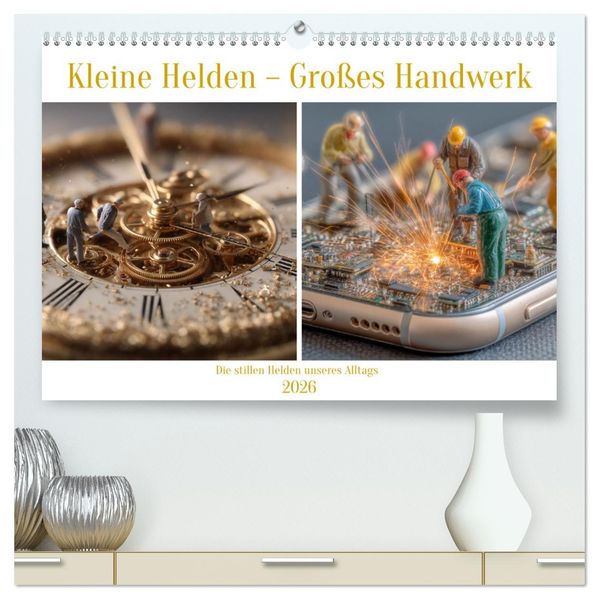 Kleine Helden - Großes Handwerk (hochwertiger Premium Wandkalender 2026 DIN A2 quer) Kunstdruck in Hochglanz