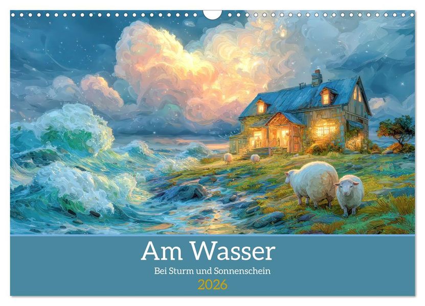 Am Wasser - Bei Sturm und Sonnenschein (Wandkalender 2026 DIN A3 quer) CALVENDO Monatskalender