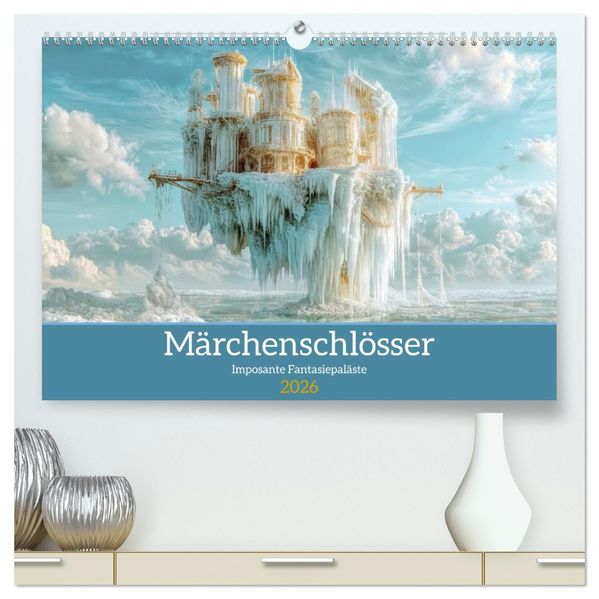 Märchenschlösser - Imposante Fantasiepaläste (hochwertiger Premium Wandkalender 2026 DIN A2 quer) Kunstdruck in Hochglanz