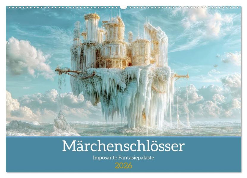 Märchenschlösser - Imposante Fantasiepaläste (Wandkalender 2026 DIN A2 quer) CALVENDO Monatskalender