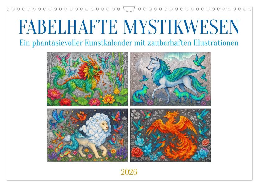 Fabelhafte Mystikwesen (Wandkalender 2026 DIN A3 quer) CALVENDO Monatskalender