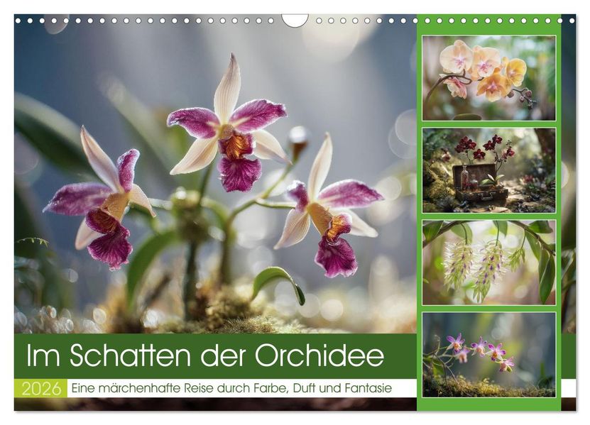 Im Schatten der Orchidee (Wandkalender 2026 DIN A3 quer) CALVENDO Monatskalender