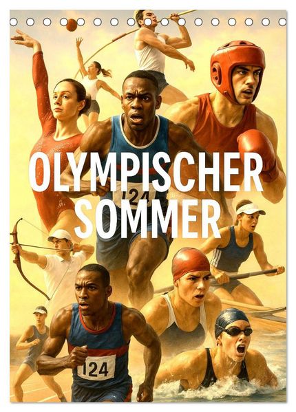 Olympischer Sommer (Tischkalender 2026 DIN A5 hoch) CALVENDO Monatskalender