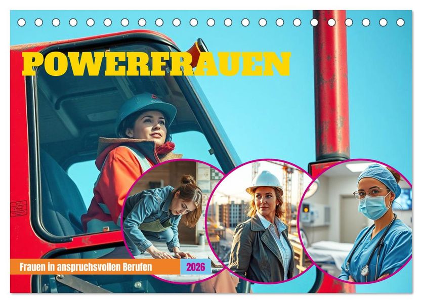 Powerfrauen - Frauen in anspruchsvollen Berufen (Tischkalender 2026 DIN A5 quer) CALVENDO Monatskalender