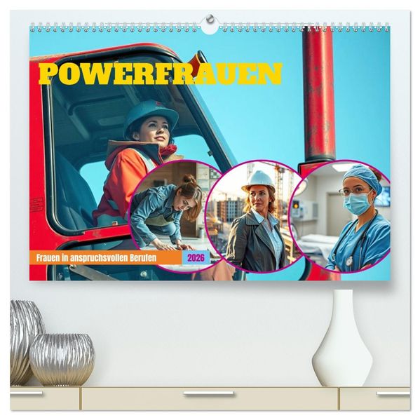 Powerfrauen - Frauen in anspruchsvollen Berufen (hochwertiger Premium Wandkalender 2026 DIN A2 quer) Kunstdruck in Hochglanz