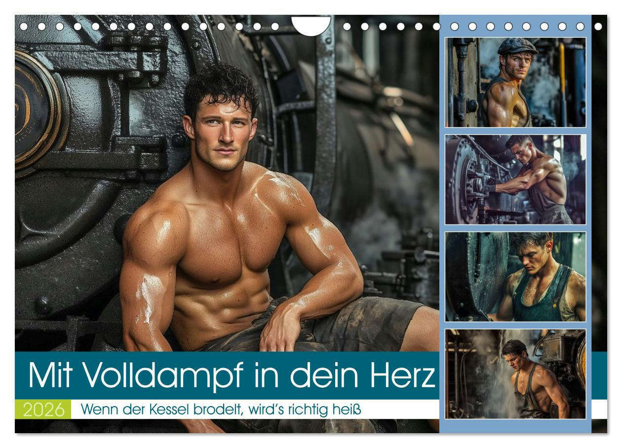 Mit Volldampf in dein Herz (Wandkalender 2026 DIN A4 quer) CALVENDO Monatskalender