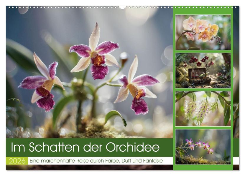 Im Schatten der Orchidee (Wandkalender 2026 DIN A2 quer) CALVENDO Monatskalender