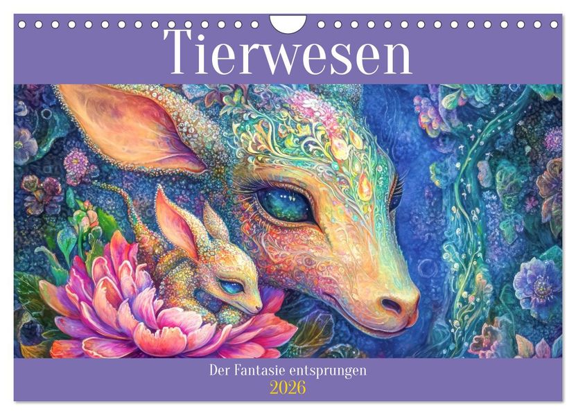 Tierwesen - Der Fantasie entsprungen (Wandkalender 2026 DIN A4 quer) CALVENDO Monatskalender