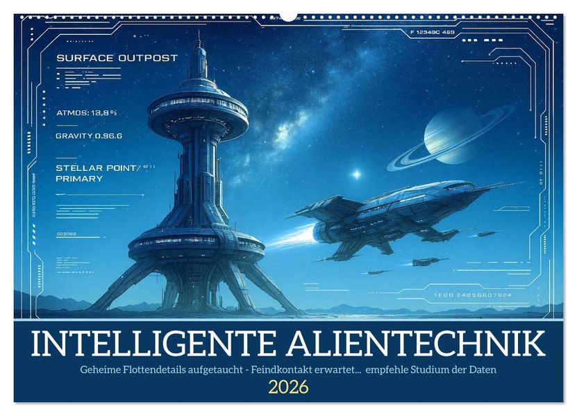 Intelligente Alientechnik (Wandkalender 2026 DIN A2 quer) CALVENDO Monatskalender