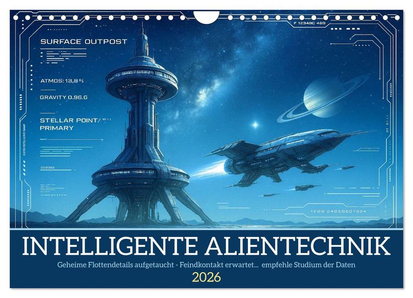 Intelligente Alientechnik (Wandkalender 2026 DIN A4 quer) CALVENDO Monatskalender