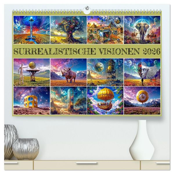Surrealistische Visionen (hochwertiger Premium Wandkalender 2026 DIN A2 quer) Kunstdruck in Hochglanz