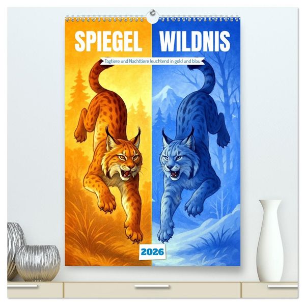 Spiegelwildnis (hochwertiger Premium Wandkalender 2026 DIN A2 hoch) Kunstdruck in Hochglanz