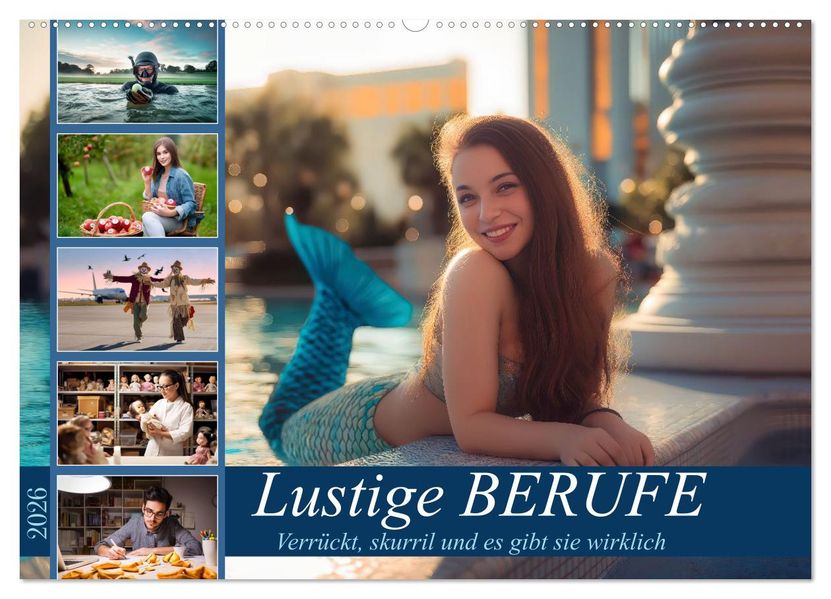 Lustige Berufe (Wandkalender 2026 DIN A2 quer) CALVENDO Monatskalender