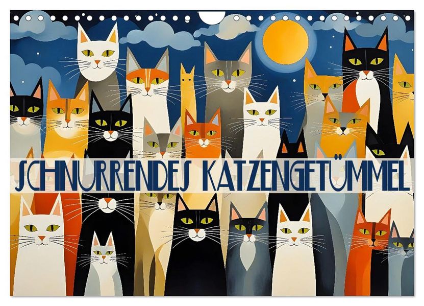 Schnurrendes Katzengetümmel (Wandkalender 2026 DIN A4 quer) CALVENDO Monatskalender