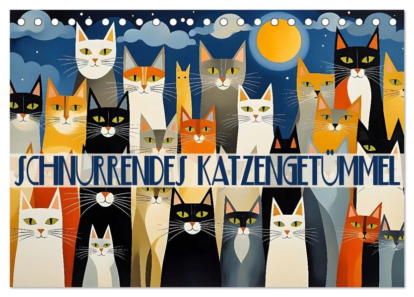 Schnurrendes Katzengetümmel (Tischkalender 2026 DIN A5 quer) CALVENDO Monatskalender