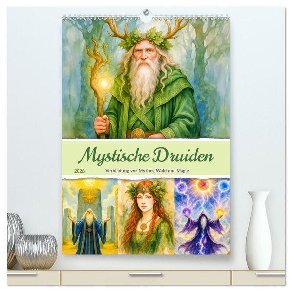 Mystische Druiden - Verbindung von Mythos Natur und Magie (hochwertiger Premium Wandkalender 2026 DIN A2 hoch) Kunstdruck in Hochglanz