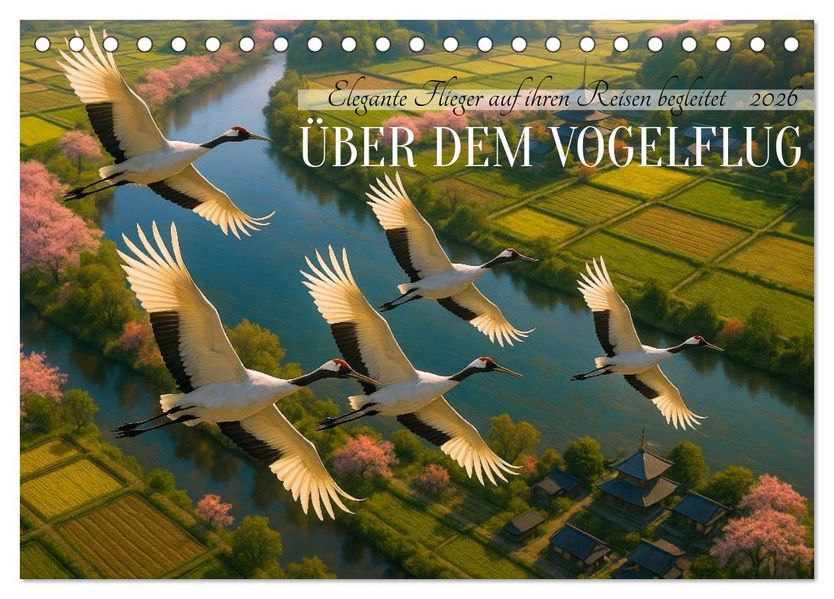 Über dem Vogelflug (Tischkalender 2026 DIN A5 quer) CALVENDO Monatskalender