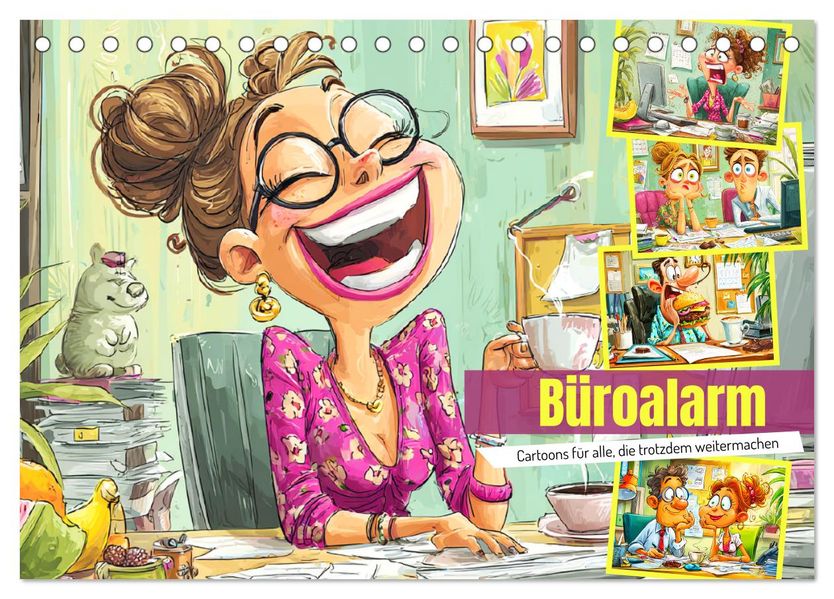 Büroalarm. Cartoons für alle die trotzdem weitermachen (Tischkalender 2026 DIN A5 quer) CALVENDO Monatskalender