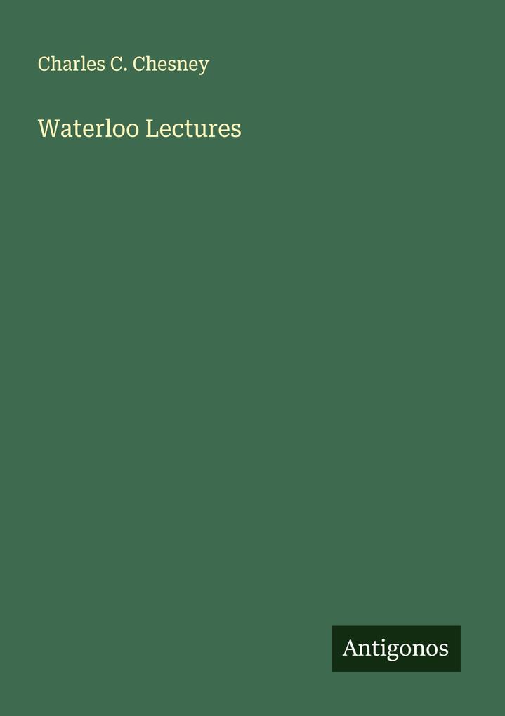 Waterloo Lectures