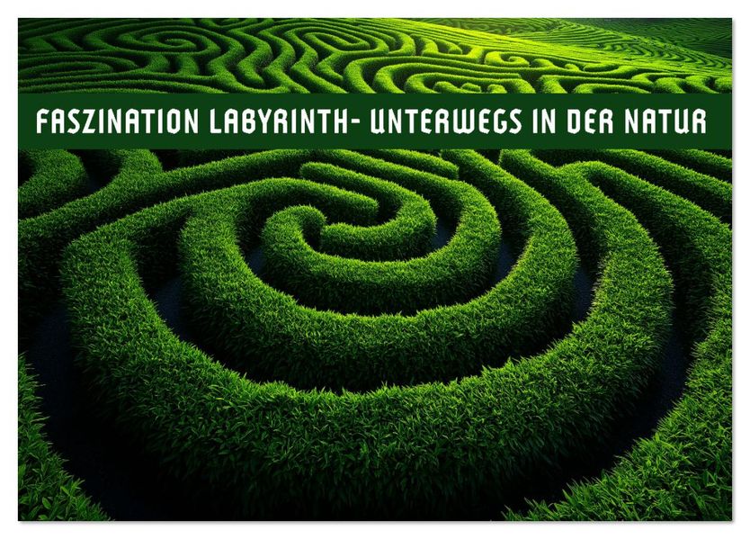Faszination LABYRINTH - unterwegs in der Natur (Tischkalender 2026 DIN A5 quer) CALVENDO Monatskalender
