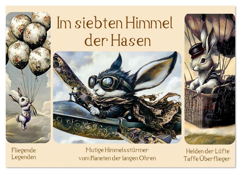 Im siebten Himmel der Hasen (Tischkalender 2026 DIN A5 quer) CALVENDO Monatskalender
