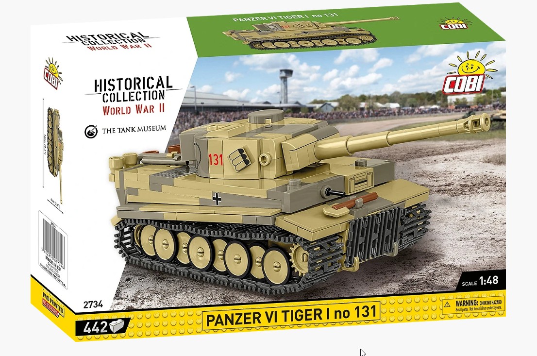 COBI Historical Collection 2734 - Panzer VI Tiger I No 131 WWII Bausatz 1:48 442 Klemmbausteine
