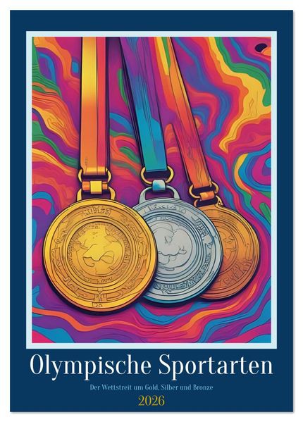 Olympische Sportarten (Tischkalender 2026 DIN A5 hoch) CALVENDO Monatskalender