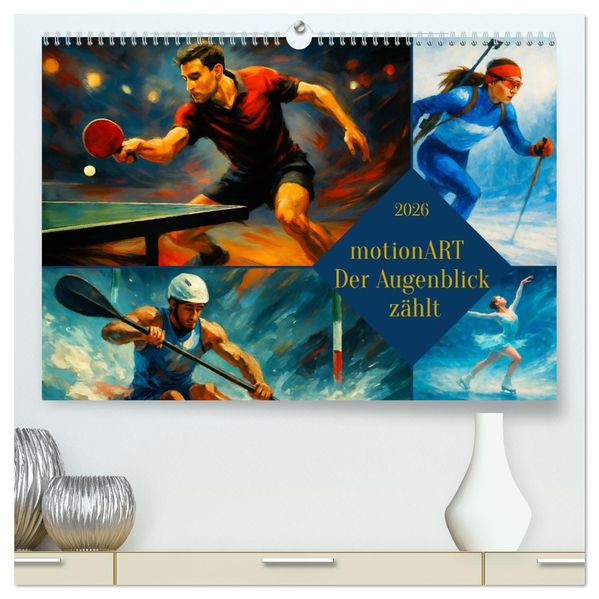 motionART Der Augenblick zählt (hochwertiger Premium Wandkalender 2026 DIN A2 quer) Kunstdruck in Hochglanz