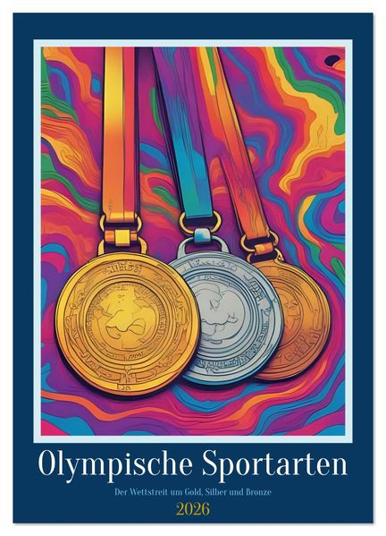 Olympische Sportarten (Wandkalender 2026 DIN A2 hoch) CALVENDO Monatskalender