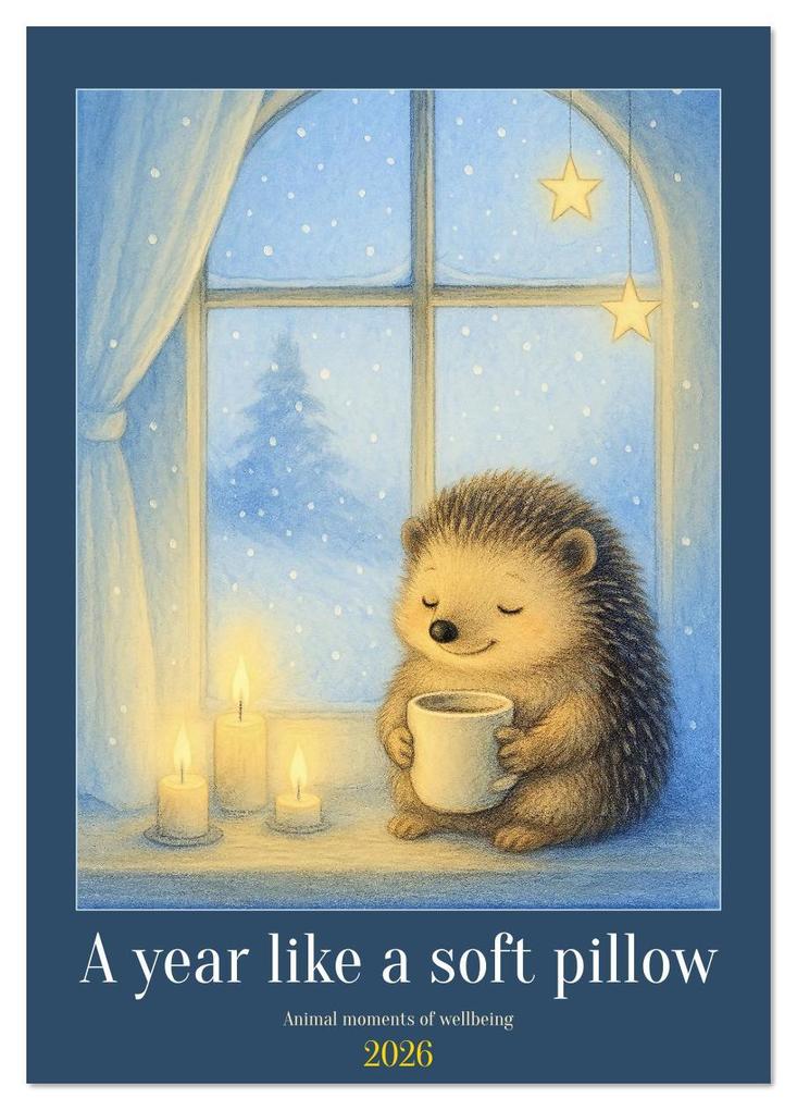 A year like a soft pillow - Animal moments of wellbeing (Desk Calendar 2026 DIN A5 portrait) CALVENDO 12 Month DeskCalendar