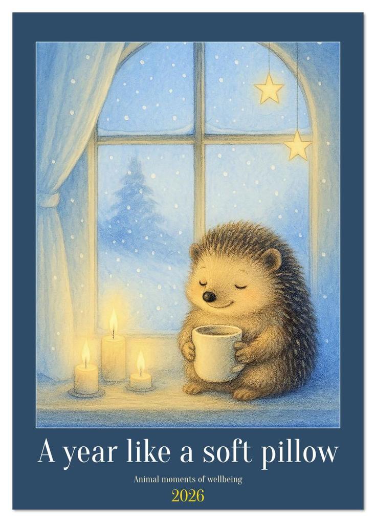 A year like a soft pillow - Animal moments of wellbeing (Wall Calendar 2026 DIN A3 portrait) CALVENDO 12 Month Wall Calendar