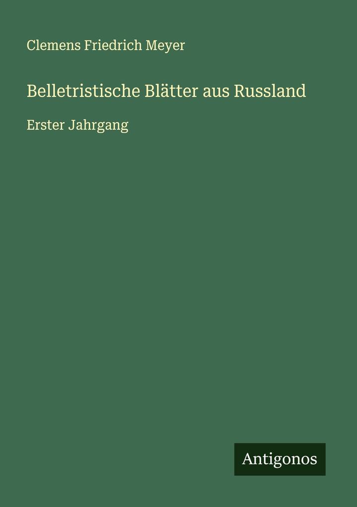 Belletristische Blätter aus Russland