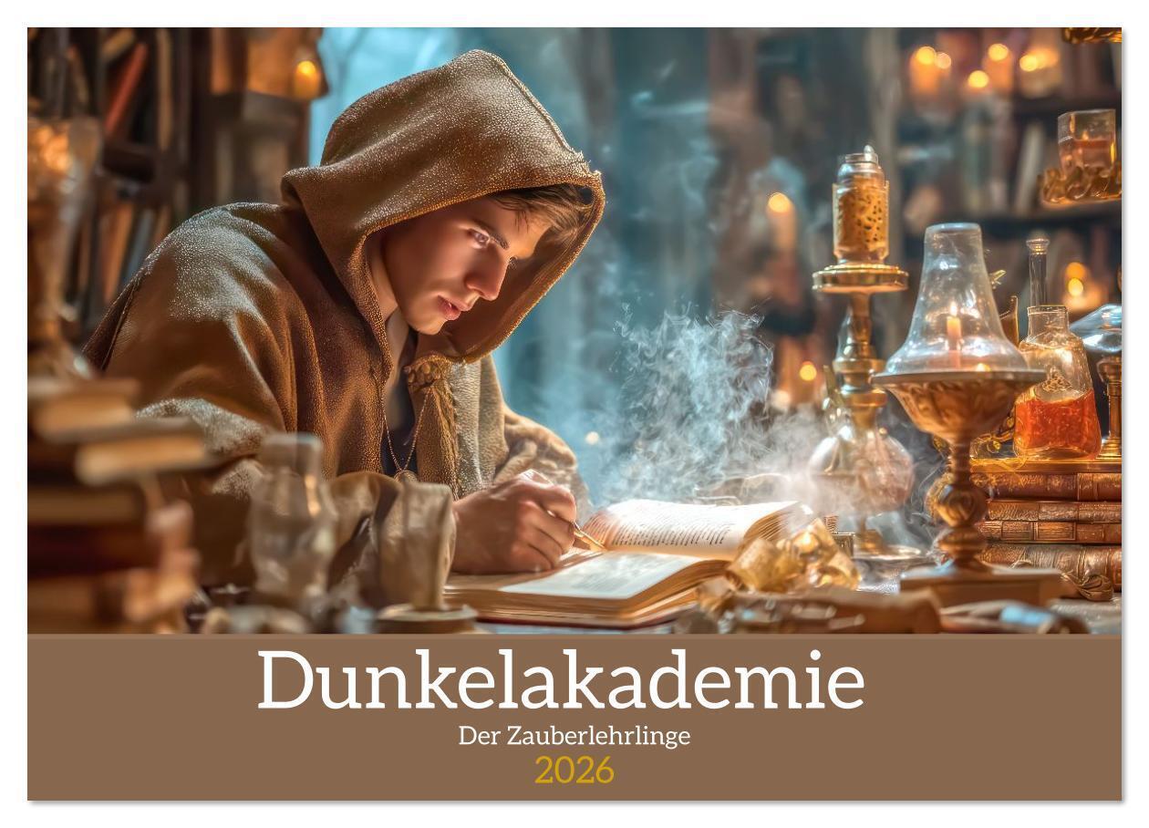 Dunkelakademie - Der Zauberlehrlinge (Wandkalender 2026 DIN A3 quer) CALVENDO Monatskalender