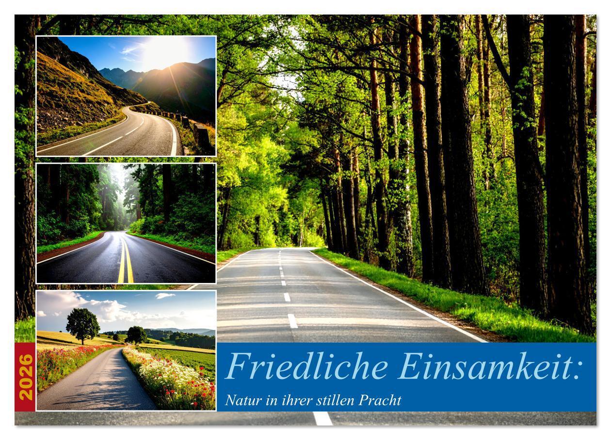 Friedliche Einsamkeit: Natur in ihrer stillen Pracht (Wandkalender 2026 DIN A3 quer) CALVENDO Monatskalender