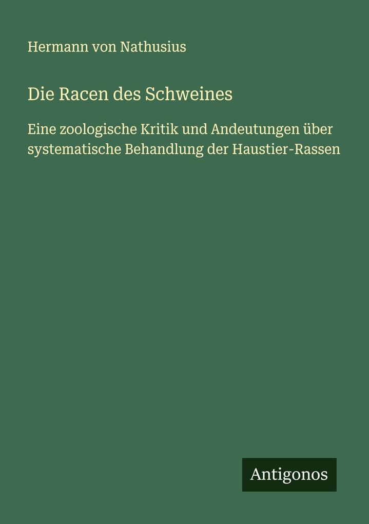 Die Racen des Schweines