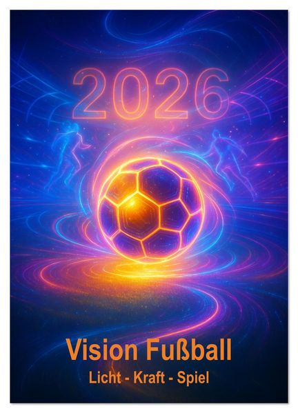 Vision Fußball Licht - Kraft - Spiel (Wandkalender 2026 DIN A4 hoch) CALVENDO Monatskalender
