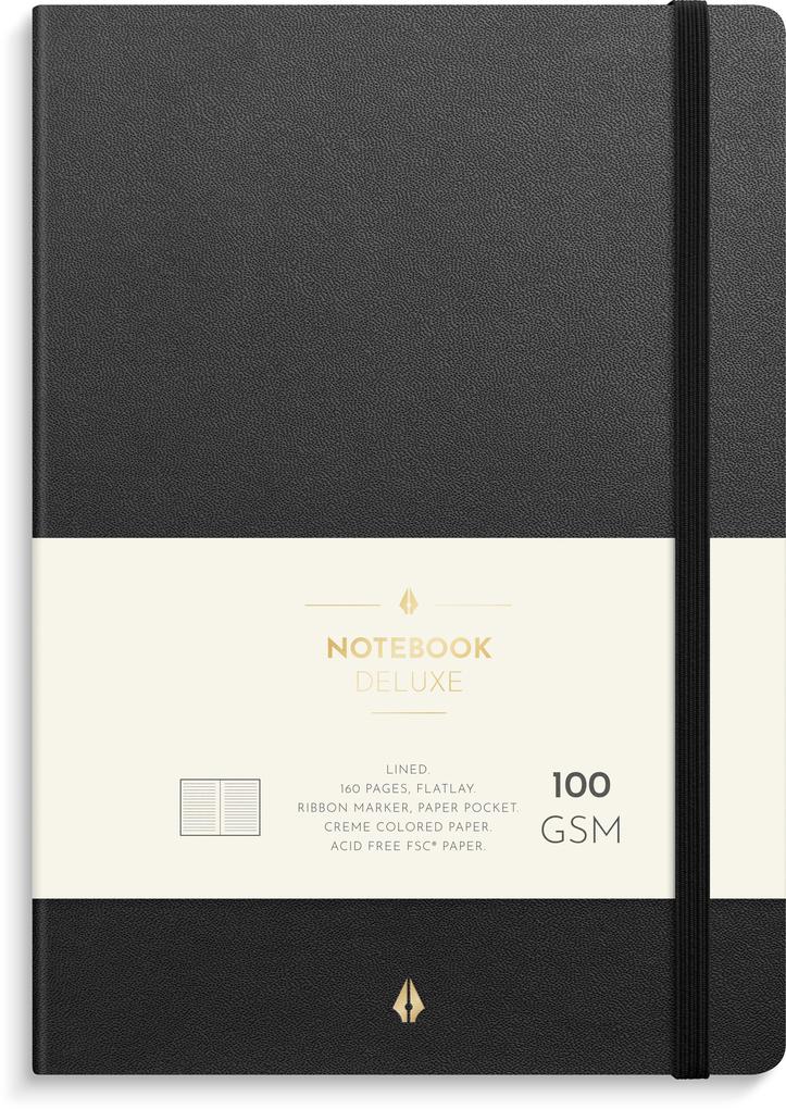 Burde Notizbuch Deluxe A5 schwarz