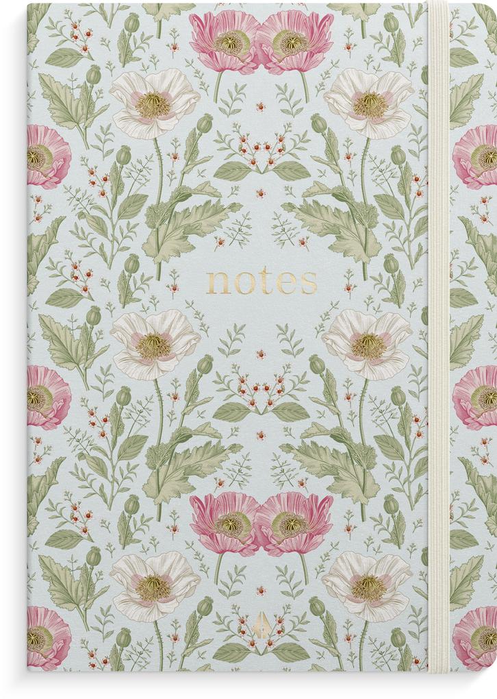 Burde Notizbuch Deluxe A5 blue flower