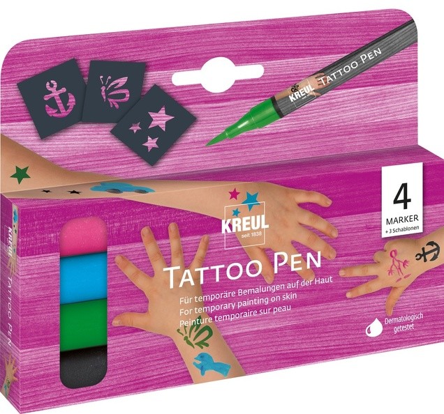 KREUL - Tattoostifte - Temporäres Tattoo Set - Kinder - Pink, Blau, Grün, Schwarz - Image 6