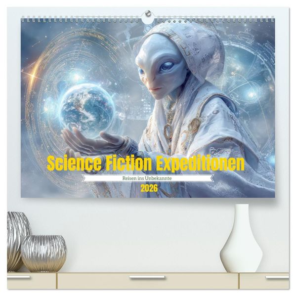Science Fiction Expeditionen - Reisen ins Unbekannte (hochwertiger Premium Wandkalender 2026 DIN A2 quer) Kunstdruck in Hochglanz