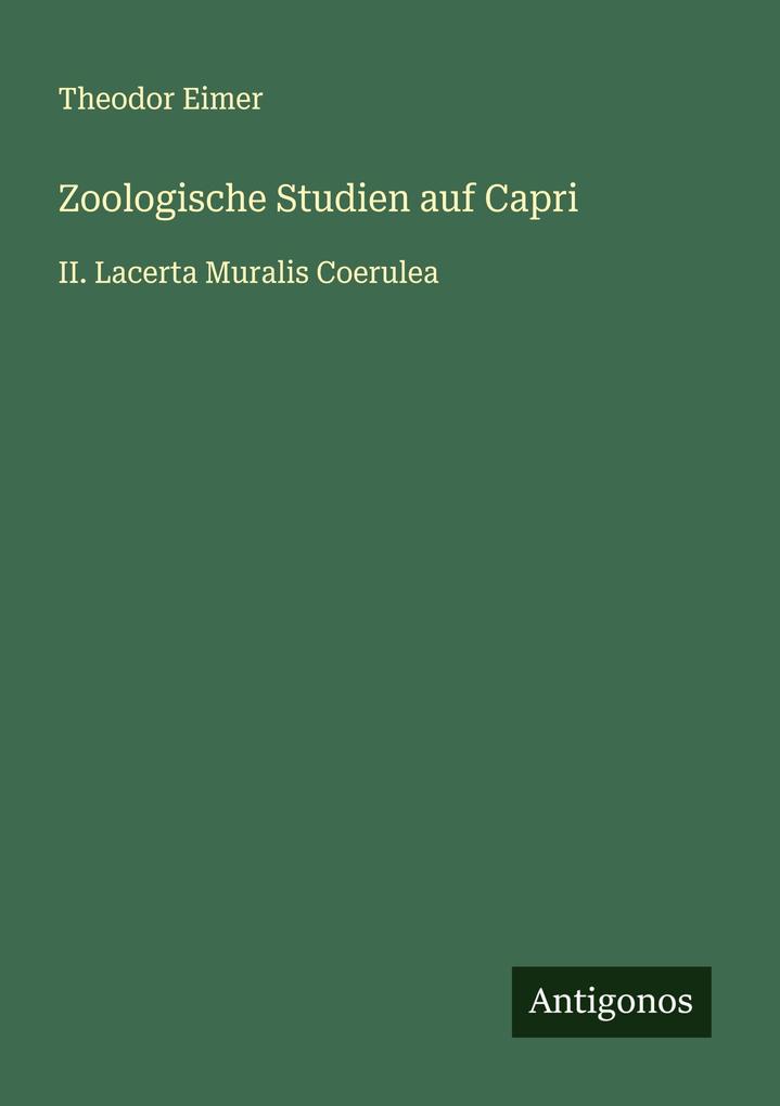 Zoologische Studien auf Capri