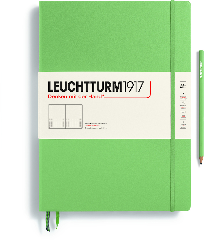 Leuchtturm1917 Notizbuch Master Classic (A4+) Hardcover 235 Nummerierte Seiten Salbei Dotted